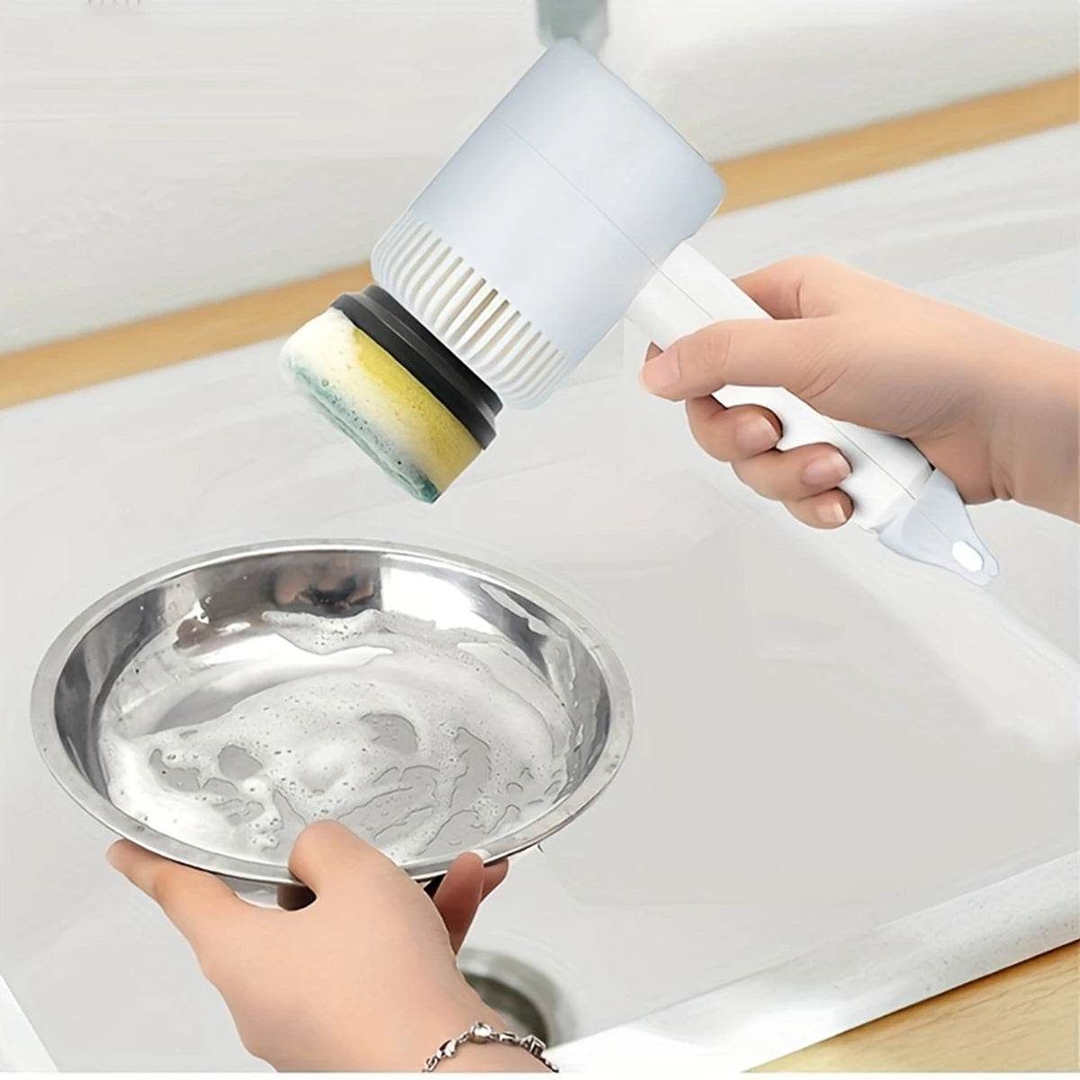 Cordless Electric Scrub Brush for Bathroom, Tub & Kitchen Cleaning